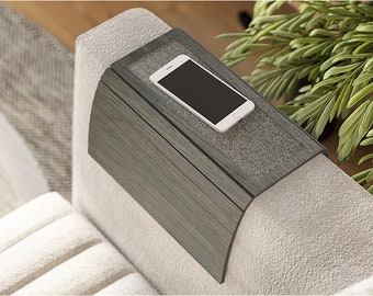 Sofa Armlehne Tablett Couch Holztabletts Untersetzer Kaffeetasse faltbar Schutzmatte TV-Stuhl Armlehne Caddy Beistelltische Olivgrün