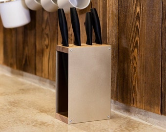 Portacoltelli senza coltelli supporto in legno moderno porta coltelli da cucina