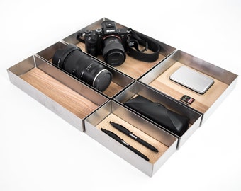 Küche Schublade Organizer, Utensilienhalter Löffel Messerhalter Metall Besteck Organizer Utensil Box Mehrzweck Edelstahl