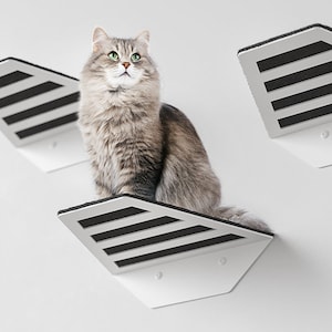 Cat Wall Shelves, Wall Mounted Step Climber for Pets, Kitty Climbing Wall, Cat Wall Perch, Cat Wall Steps, Catwalk