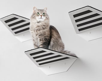 Mensole da parete per gatti, scaletta da parete per animali domestici, parete da arrampicata per gatti, trespolo da parete per gatti, gradini da parete per gatti, passerella