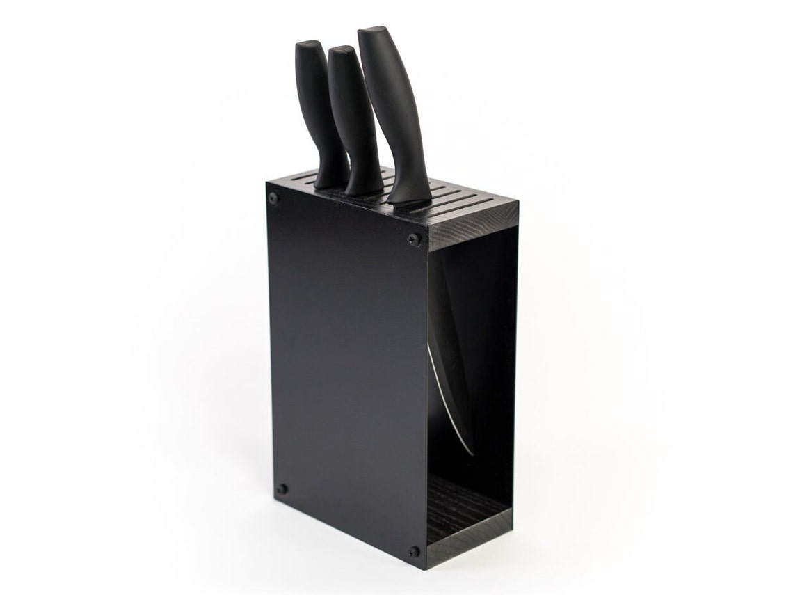Knife Block Holder Universal Rack Empty Display Stand Designer Etsy