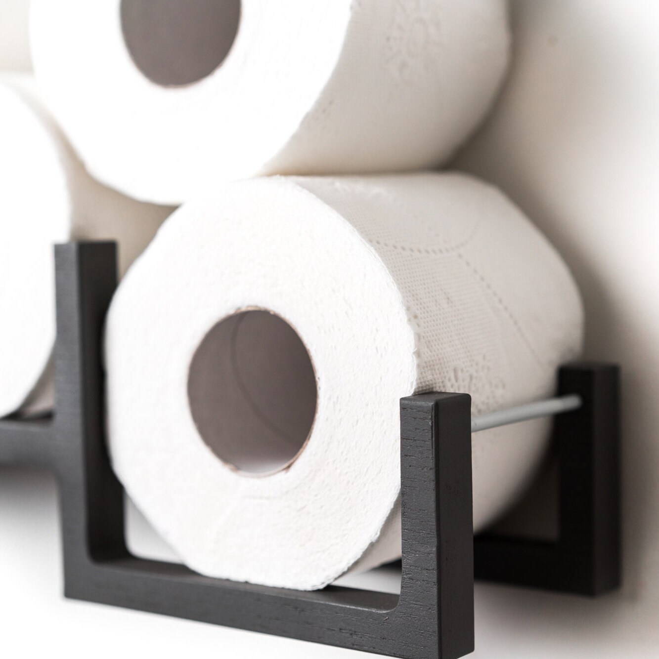 Toilet Paper Holder Shelf Wc Roll Wall Mount Wood Floating Etsy