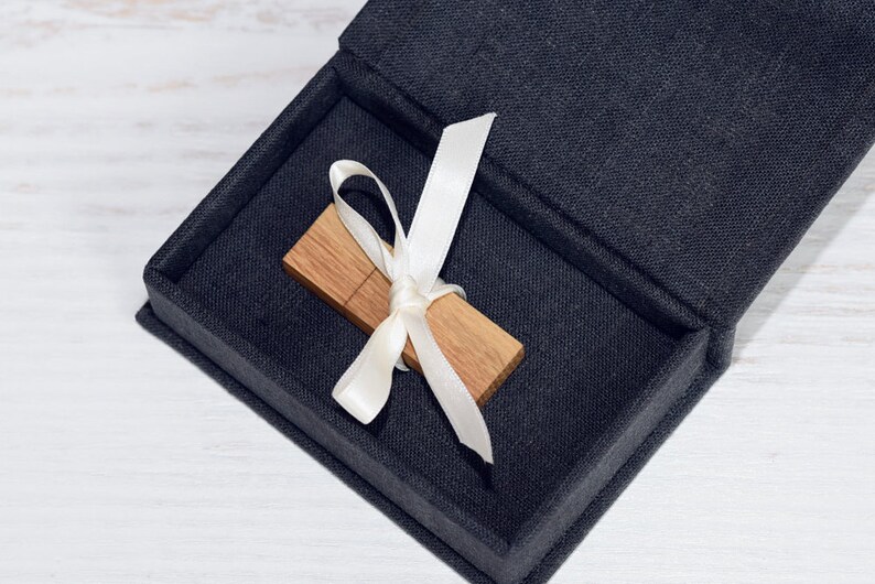 without usb USB Flash Drive Box personalize flash drive photo box gift wedding box Proof Box photography Photo box Linen fabric USB Box