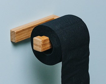Toilet paper holder shelf wc roll wall mount wood floating rack for bathroom