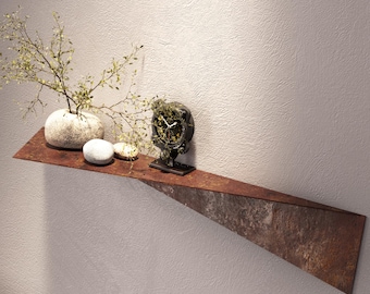 Metall Wand schwebendes Regal Unikat Regal geometrisch wandregal montiert rustikal