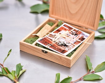 Wooden usb box wedding Box ( without usb ), Print & USB Flash Drive Box personalize flash drive photo box gift wedding box Proof Box