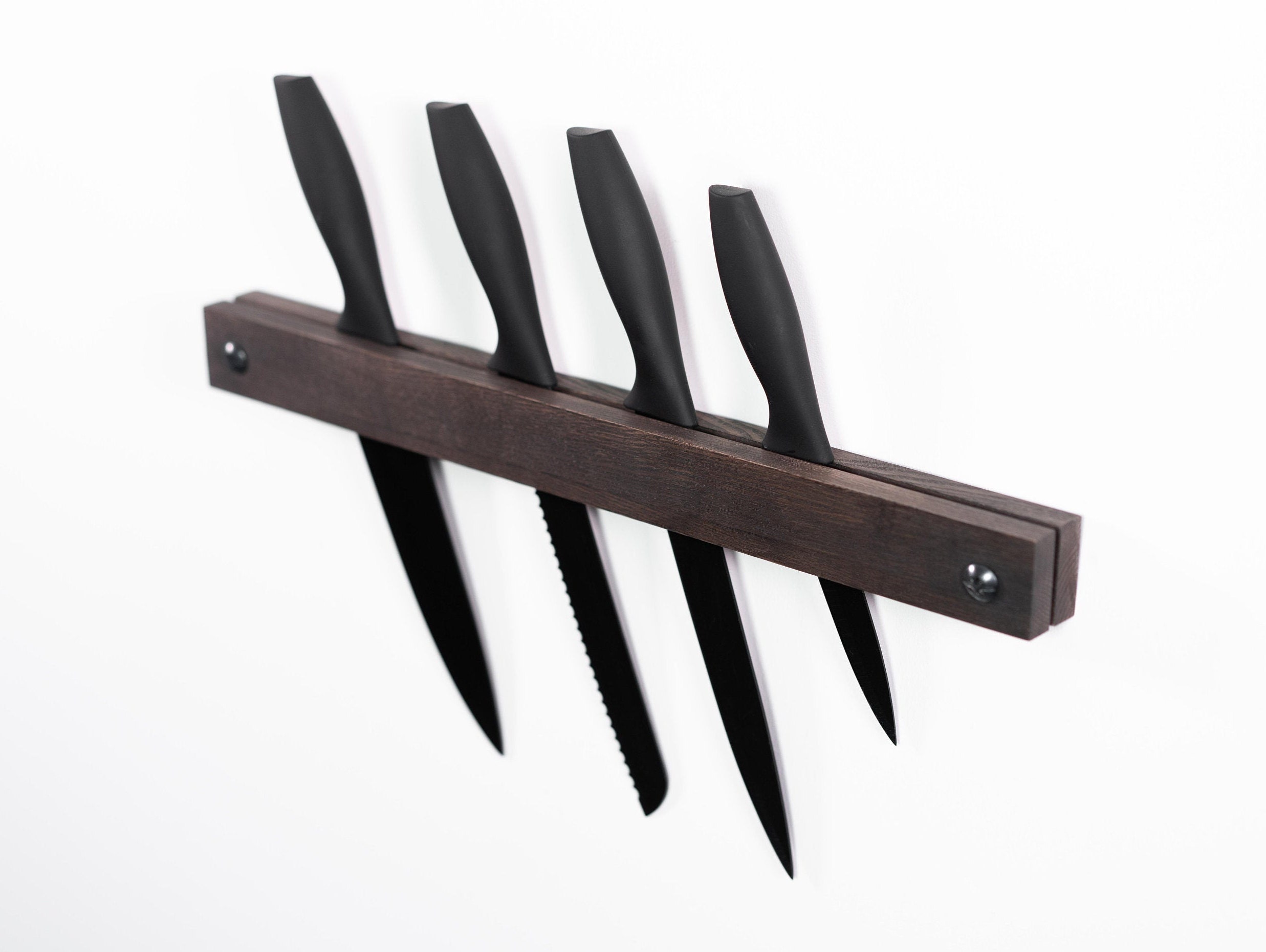 Porta cuchillos de pared soporte de exhibición de madera estante