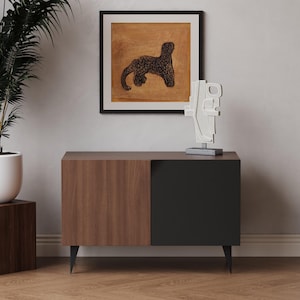 Buffet Cabinet with Storage Walnut, Living Room Sideboard, Under TV Console Table, Modern Wood Dresser with Doors