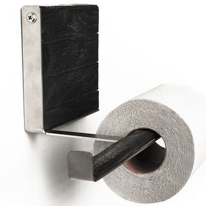 Soporte de papel higiénico de madera con estante de teléfono Soporte de  rollo de pañuelo de papel de baño