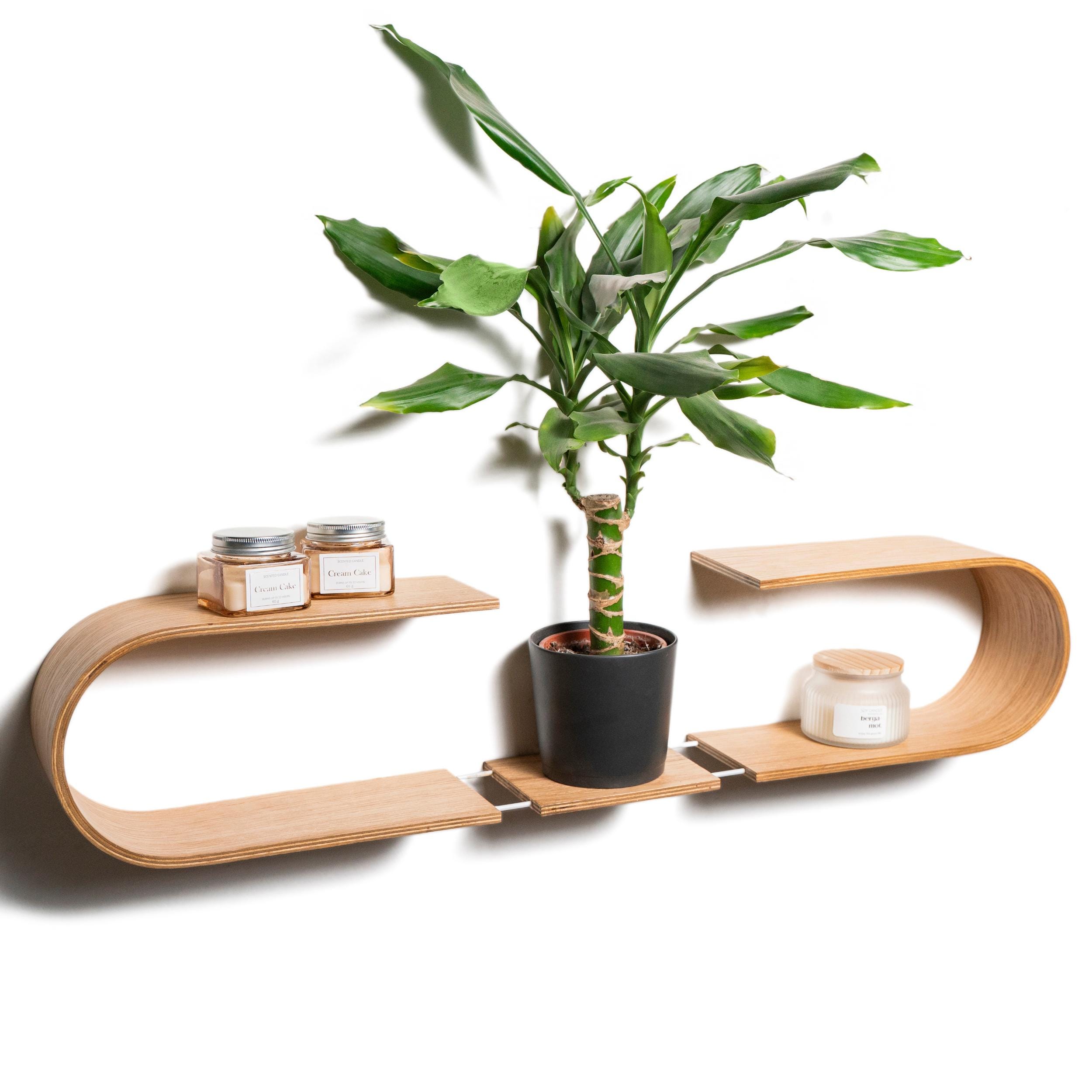 EWART WOODS Mensola Sospesa A S In Legno Ciliegio – Geometrica E Decorativa 54x60x13 Cm