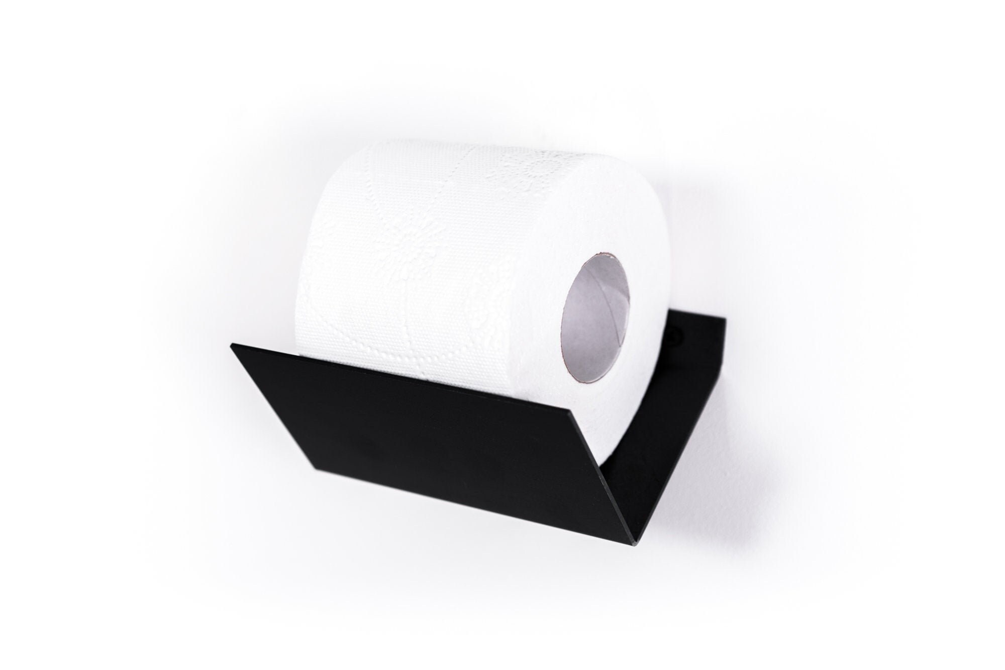 Toilet Paper Roll Holder Wall Mount Storage Shelf Wc Floating - Etsy