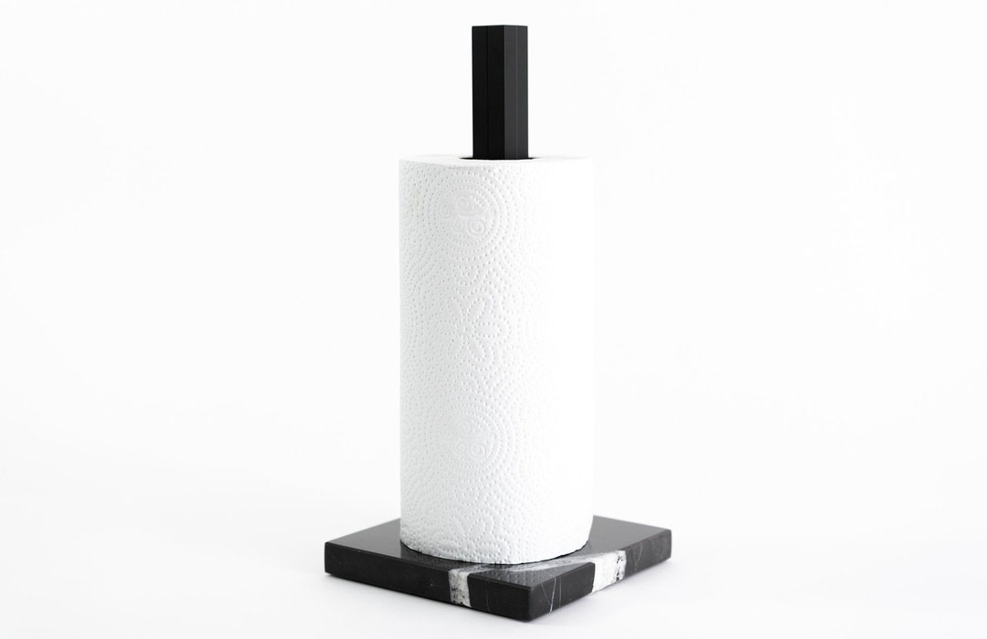 Marble Paper Towel Holder Kitchen Roll Stand Vertical Standing Etsy