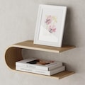 Floating Wall Display Shelf, Modern Bedroom Shelves, Small Wooden Shelving, Geometric Hanging Ledge, Invisible Bracket Unit product logo