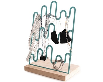 Necklace stand jewelry display rack organizer tree holder free storage tray for bracelet ring watch earring