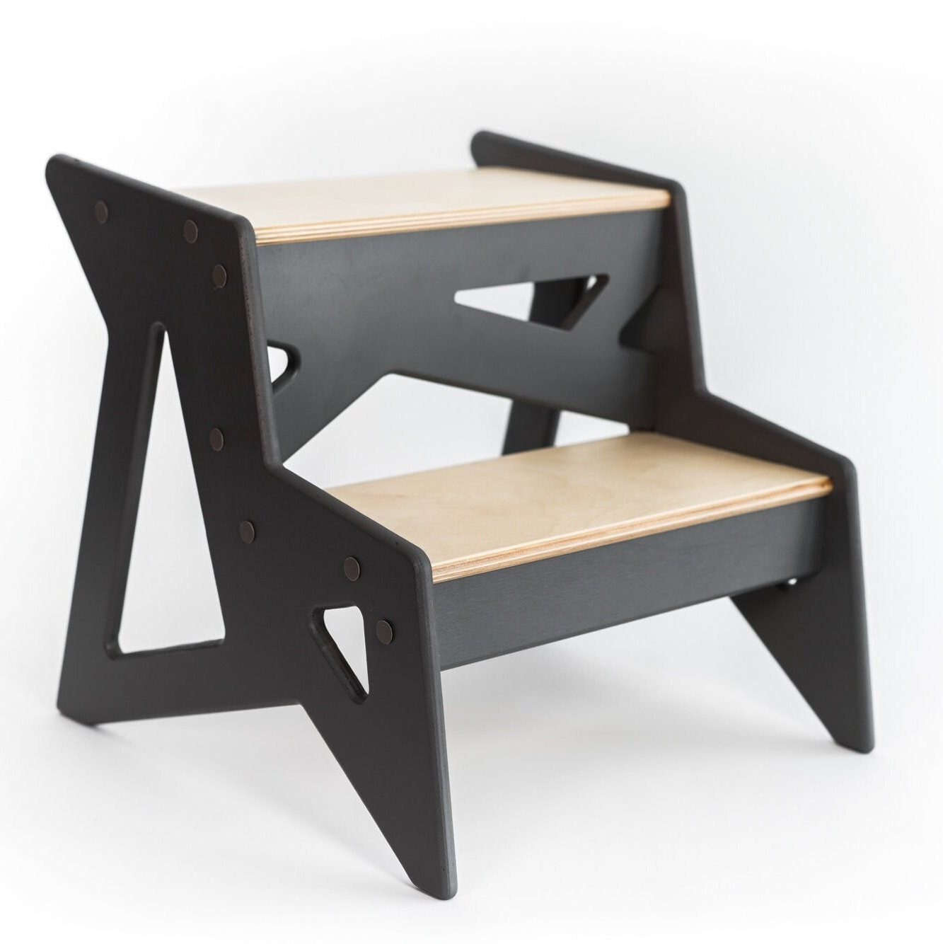 Marchepied robuste pour enfants en bois Tabouret Tabouret avec 2 marches  Meubles pour