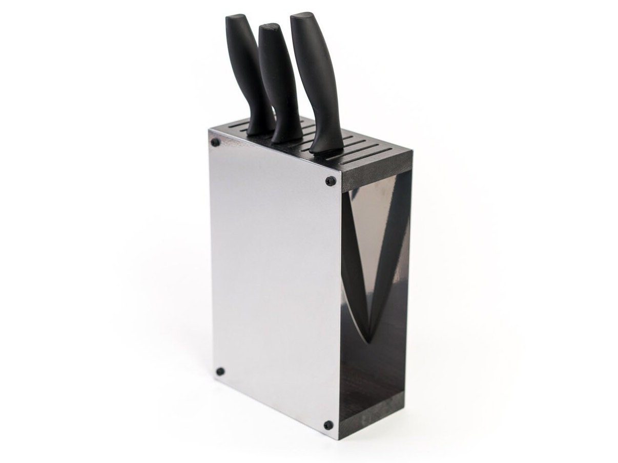 Knife Block Holder Universal Rack Empty Display Stand Designer Etsy