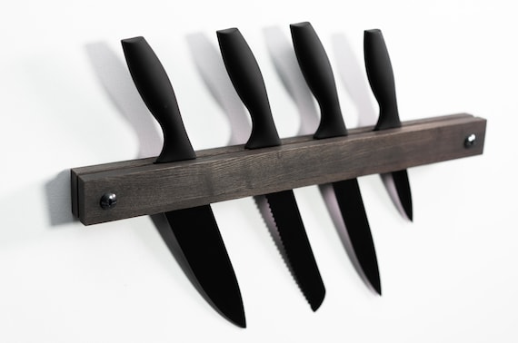 Soporte para cuchillo de cocina, estante para cuchillo de madera, soporte  para cuchillo de pared, bloque de cuchillo de pared, regalo para él, regalo  personalizado, almacenamiento en la cocina -  México