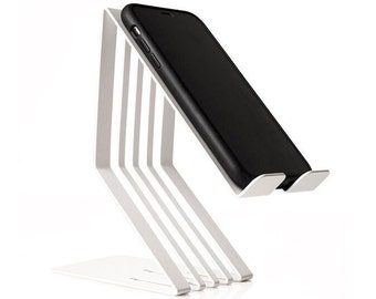 Cell Phone stand office mobile holder accessories desk station metal standing smartphone tray for All Smart Phone