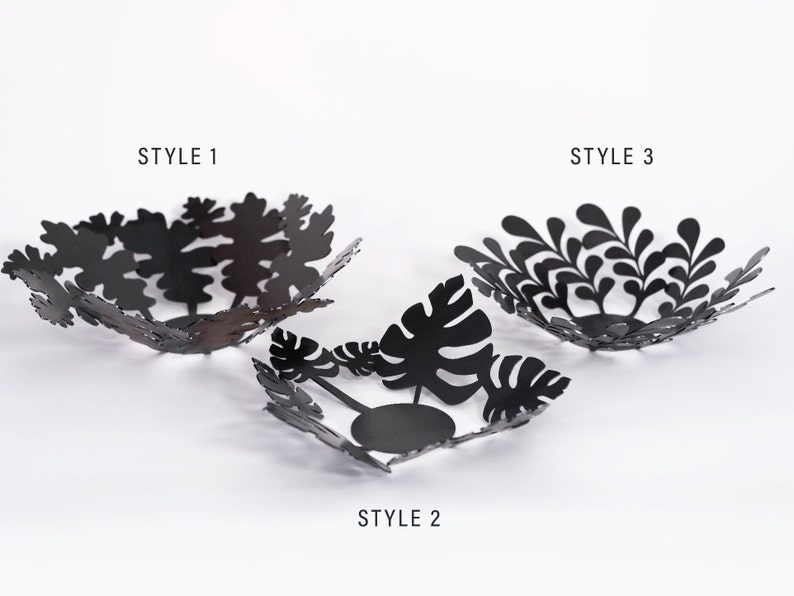 Fruit bowl fruits basket metal bowls Dish geometric design image 4