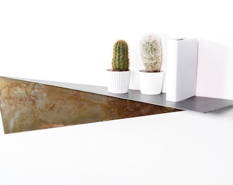 Floating wall shelf Metal shelves wall mounted rustic geometric wandregal hanging
