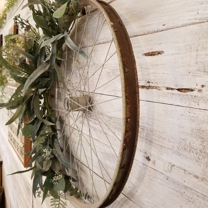 Vintage Bicycle Tire Wreath Vintage Bike Tire Door Hanger Etsy