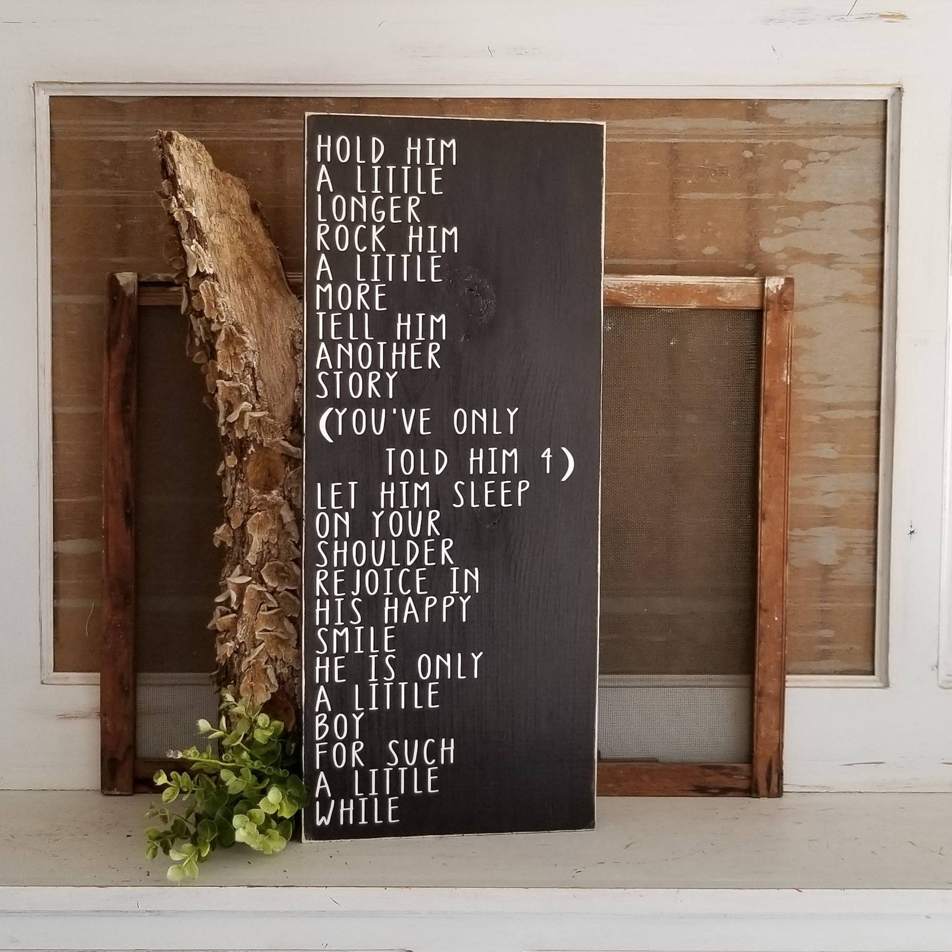 Hold Him A Little Longer Sign | Little Boy Sign | Hold Him Sign, Baby…