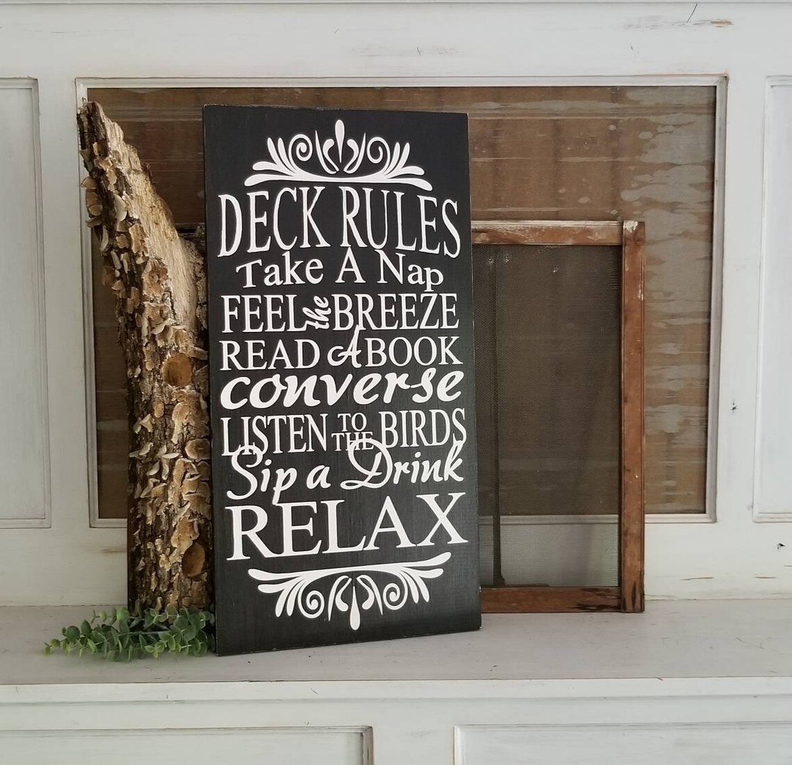 Porch Rules Wood Sign Patio Rules Sign to Our Etsy
