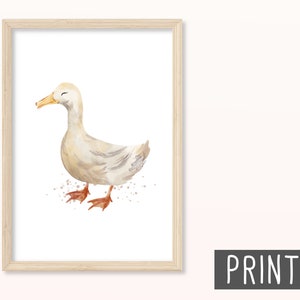 Bauernhof POSTER DIN A5, A4 Print, Wandbild, für Kinder, Kinderzimmer, Baby, Babyzimmer, Ente, Farm, Schaf, Schwein, Sonnenblume, Huhn Print 3