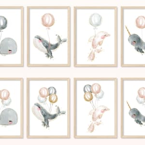 Póster Animales lindos - DIN A5, A4 - impresión artística, impresión, mural, habitación infantil, regalo, imagen, bebé, bautismo, nacimiento, habitación de bebé, globo