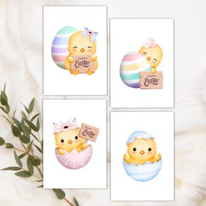 CARTOLINA DI PASQUA - DIN A6 - cartolina, regalo, immagine, Pasqua, pulcino, uovo, festività, regalo, stampa, biglietto d'auguri, posta, set
