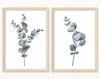 Eucalyptus POSTER - DIN A5, A4 - Art print, Print, Mural, Flowers, Plants, Green, Living room, Apartment, Nature, Leaves, Dried flowers