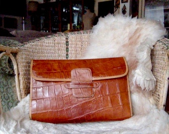 Leather bag, vintage light brown