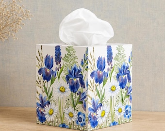 Tissue box cover Floral tissue box Decorated tissue box Tissue holder