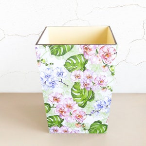 Waste Basket, Trash Can, Wooden Wastepaper Basket, Trash Can for Cabinet, Office Trash Bin, Waste Bin