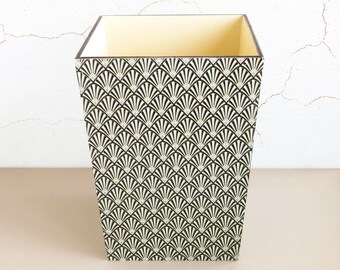 Waste Basket, Trash Can, Wooden Wastepaper Basket, Trash Can for Cabinet, Office Trash Bin, Waste Bin