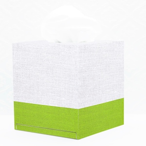Minimalist Wooden Tissue Box Cover: Decoupage Cube Design