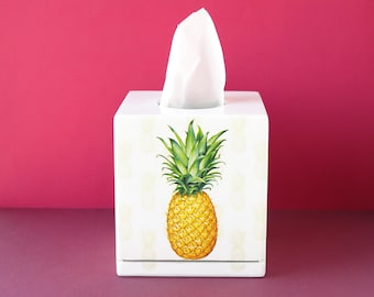 Tissue box cover Pineapple tissue box Wood tissue box Pineapple gifts Wood tissue box Tissue holder