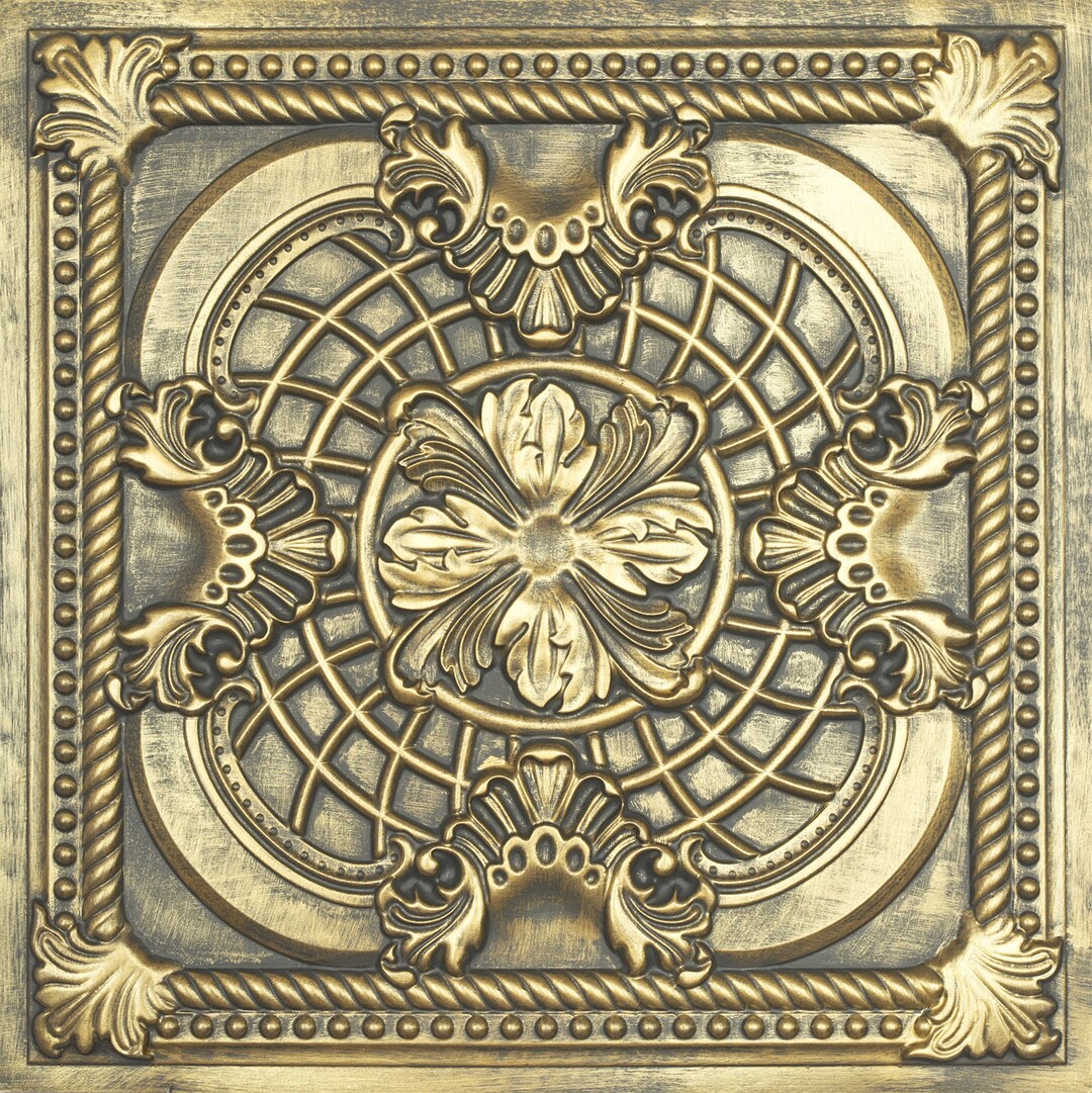 Decorative Tin Wall Tile Faux Embossed Tin Plastic Ceiling Panels 2'X2