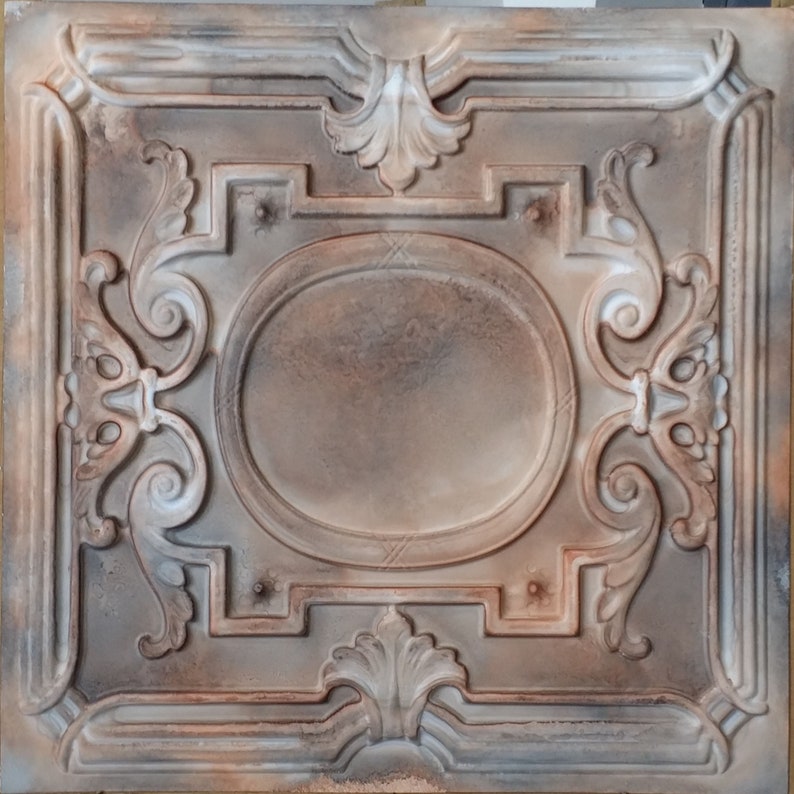 Pvc Ceiling Tiles Faux Finishes Washed Brown Embossed Interior Wall Panels Pl15 10tiles Lot