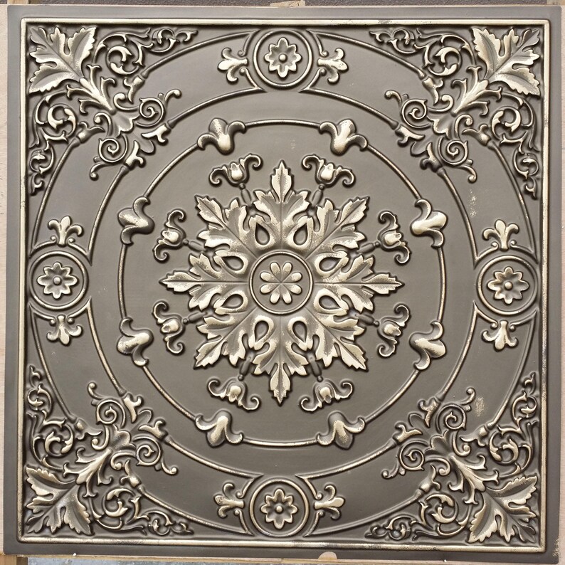 Ceiling Tiles Classic Aged Brass Pl18 10tiles Lot Image 0