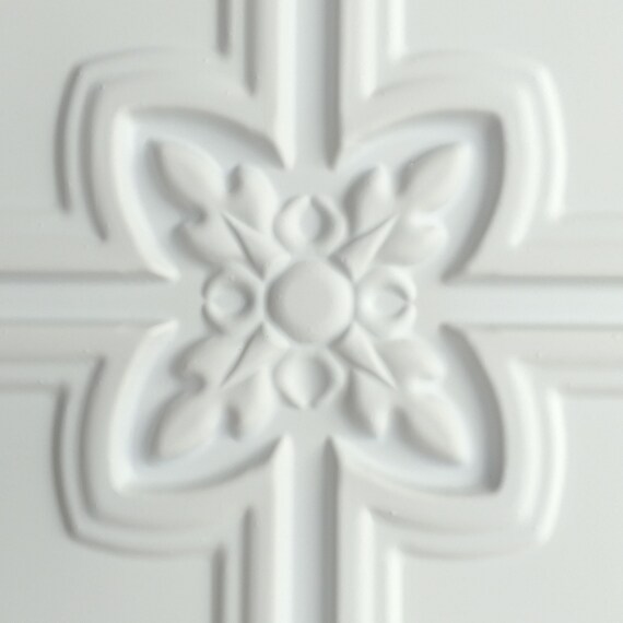Pl16 Faux Painting Ceiling Tiles White Matt 3d Embossed Etsy