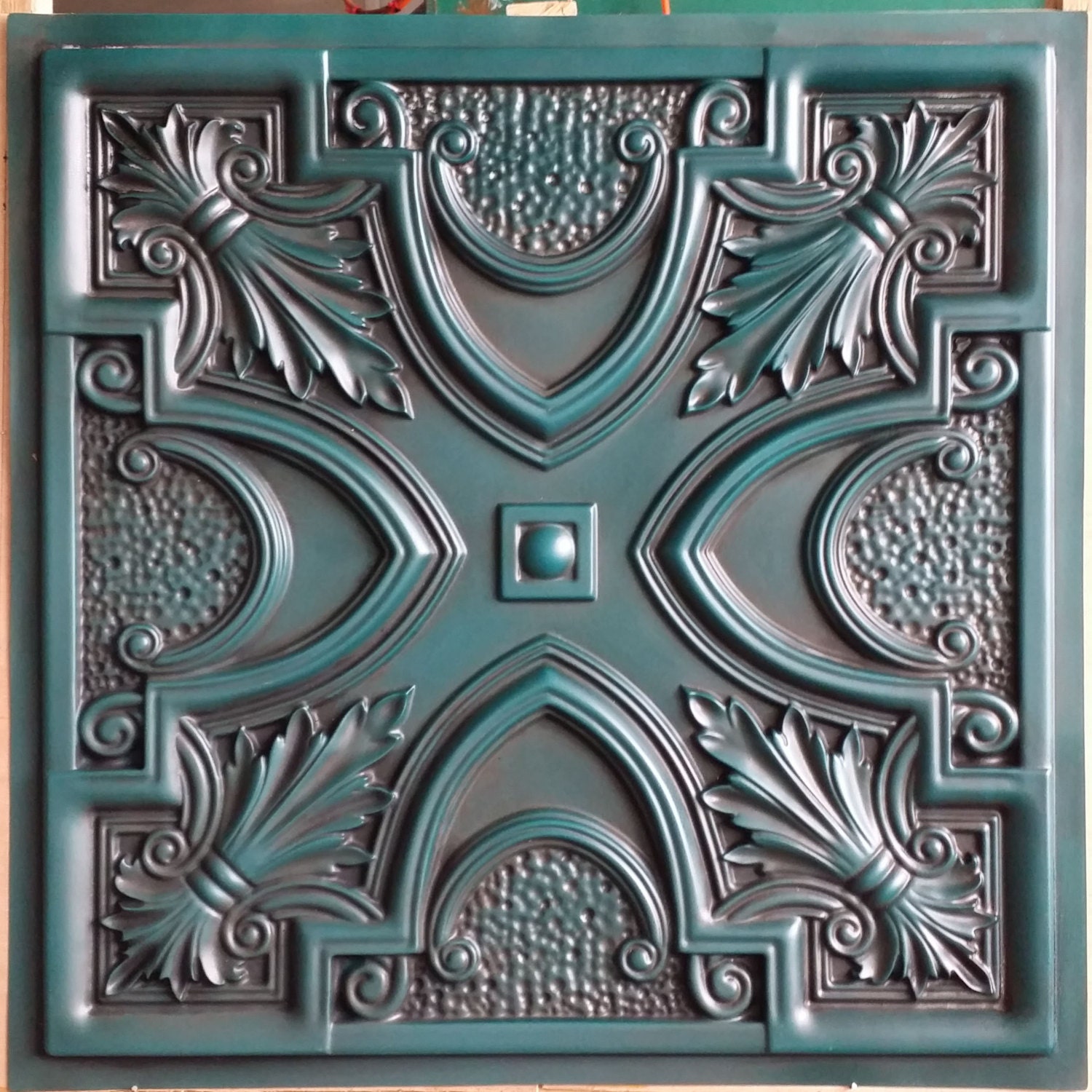PL11 Faux Oberflächen 3D Präge Deckenfliesen antike Cyan | Etsy
