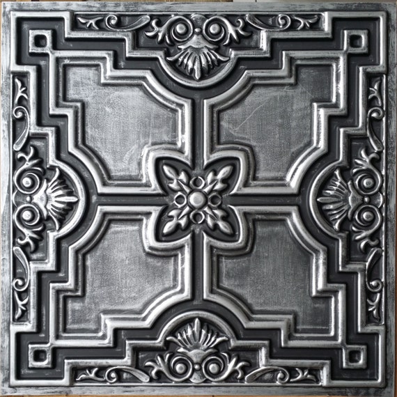 Pl16 Faux Tin Aged 3d Emboss Ceiling Tiles Interior Restaurant Store Cafe Pub Decor Ceiling Panels 10tiles Lot
