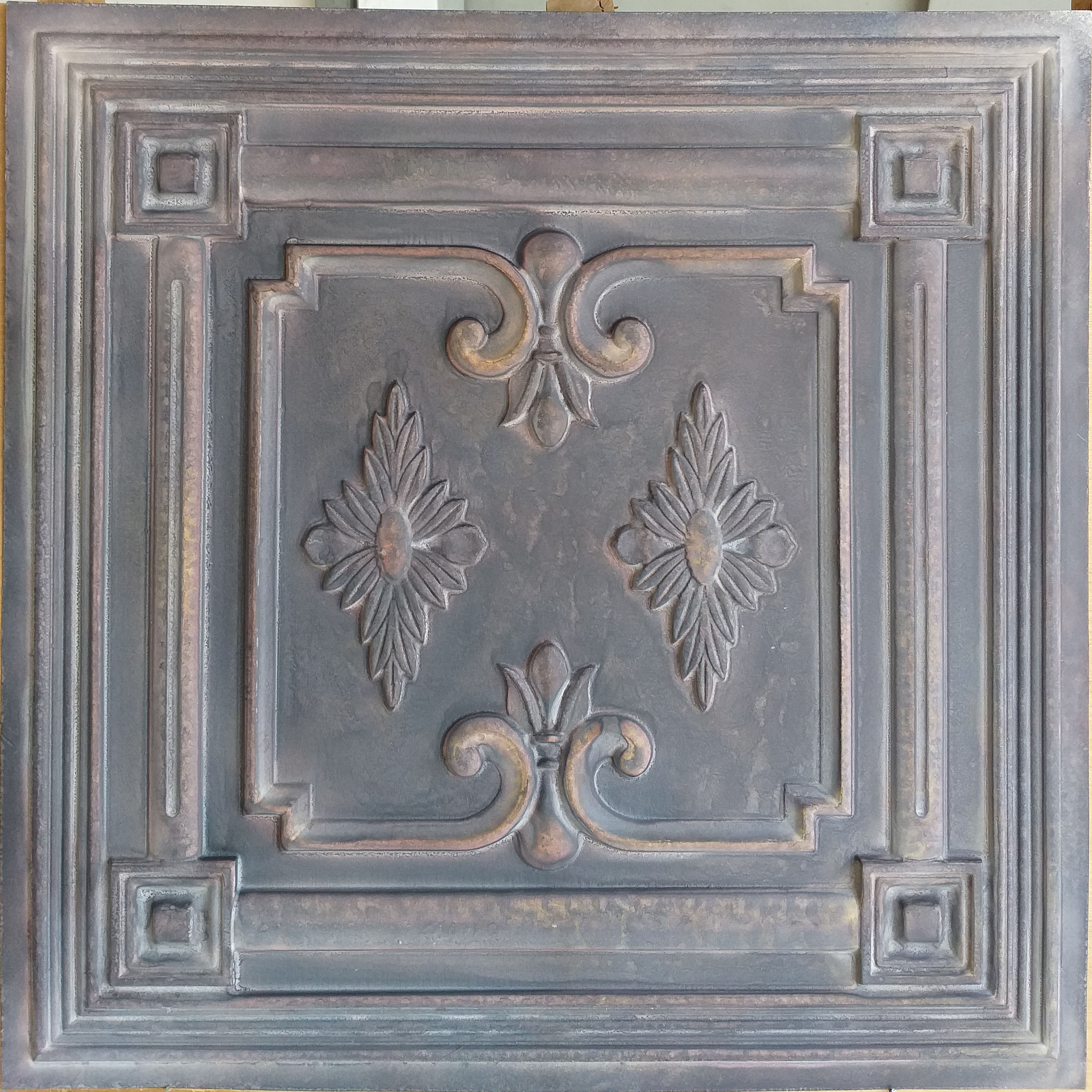 Vintage tin ceiling tiles old wood gray store cafe pub decor Etsy