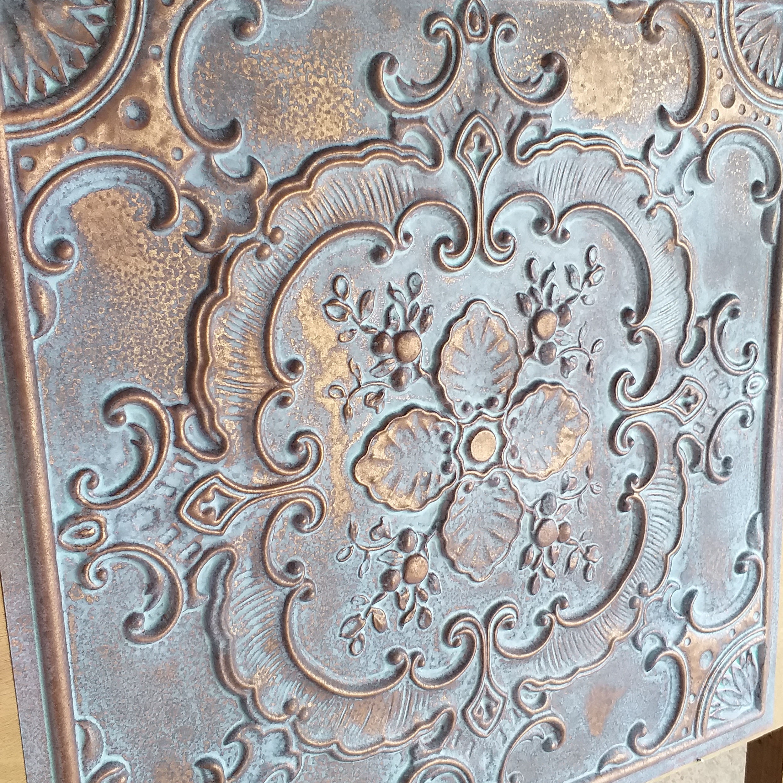 Deckenfliese faux Zinn gemalt Verwitterung Kupfer Farbe PL19 | Etsy