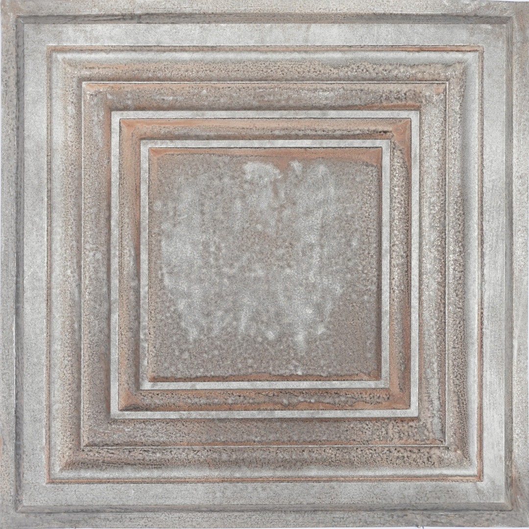 24x24 Ceiling Tiles Faux Tin Painted Weathered Iron Decor Art - Etsy