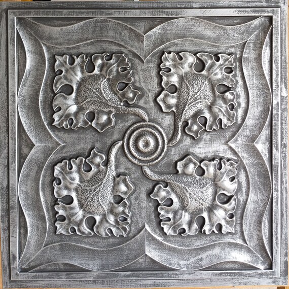 Faux Ceiling Tiles Antique Tin Store Cafe Pub Decor Ceiling Panels Pl64 10tiles Lot