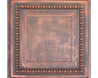 Faux Tin Ceiling Tiles Easy to Install PVC Panels PL06 Rustic copper 10tiles/lot