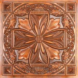 Tin ceiling tile archaic copper Faux painted 3D embossed pub club cafe bar wall panels PL10 10tiles/lot